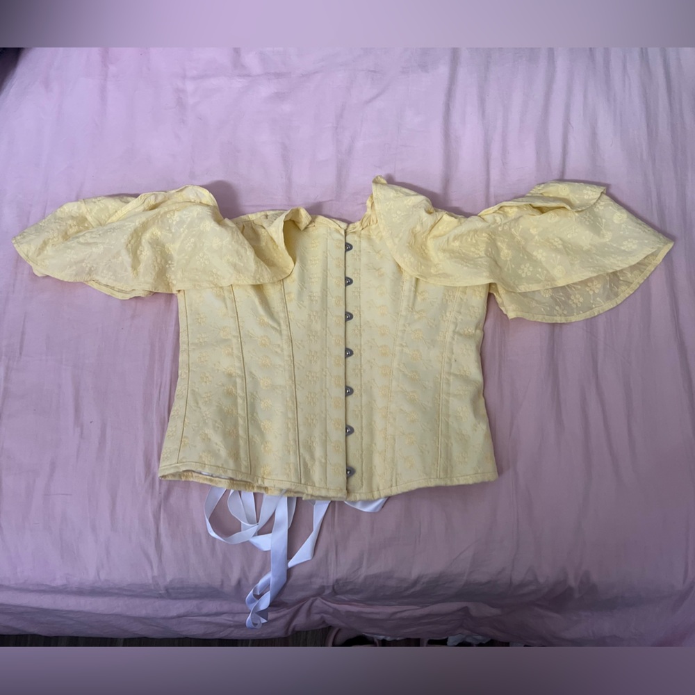 Corset Story Elegant Yellow Off-Shoulder Corset Top